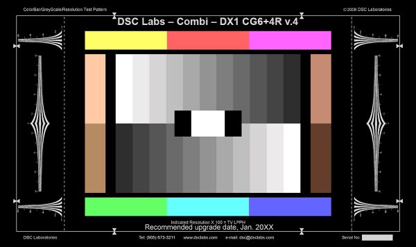 DX-1 ColorBar/GrayScale and 4 Skin Tones